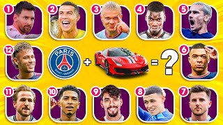 Guess the Player by Their CAR and CLUB | What Cars do the Players Ride? | Ronaldo, Messi, Neymar