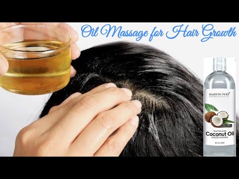 Coconut Oil Massage for Hair Growth Using Coconut Oil & Vibrator