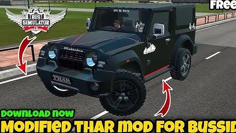 How to download thar mod in bus simulator Indonesia|| Realastic Mahindra thar// car mod in bussid😍😘?