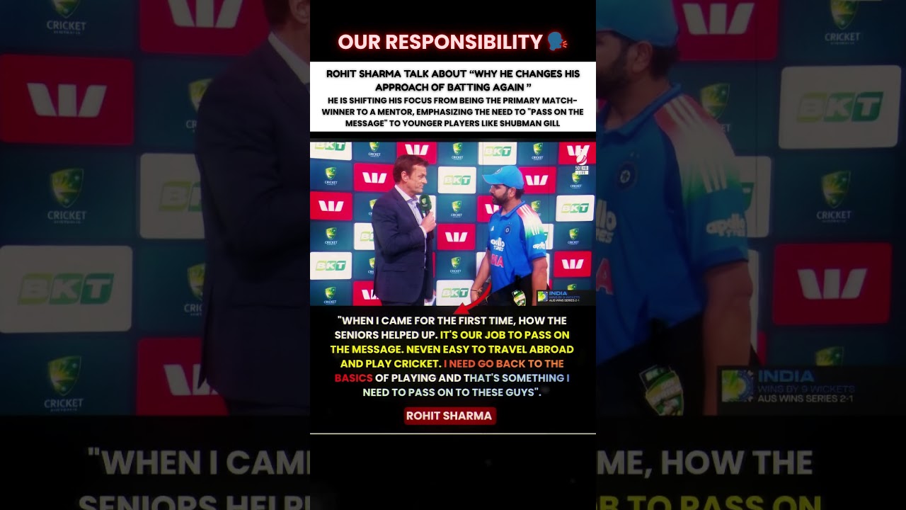 Leadership Is About Lifting Others, Not Just Winning Matches!   Rohit Sharma 🗣