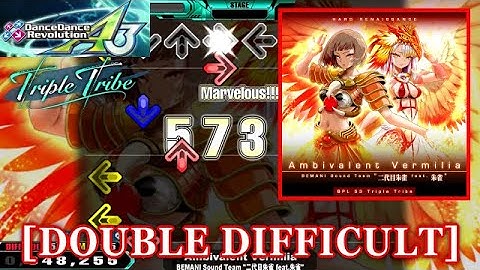 【DDR A3(2024)】 Ambivalent Vermilia / BEMANI Sound Team "二代目朱雀 feat.朱雀" [DOUBLE DIFFICULT] 譜面確認+Clap