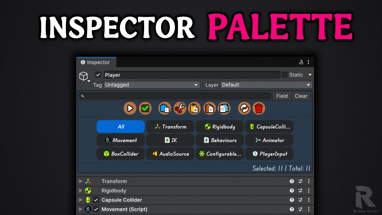 Take Full Control of Your Unity Inspector | Inspector Palette - YouTube