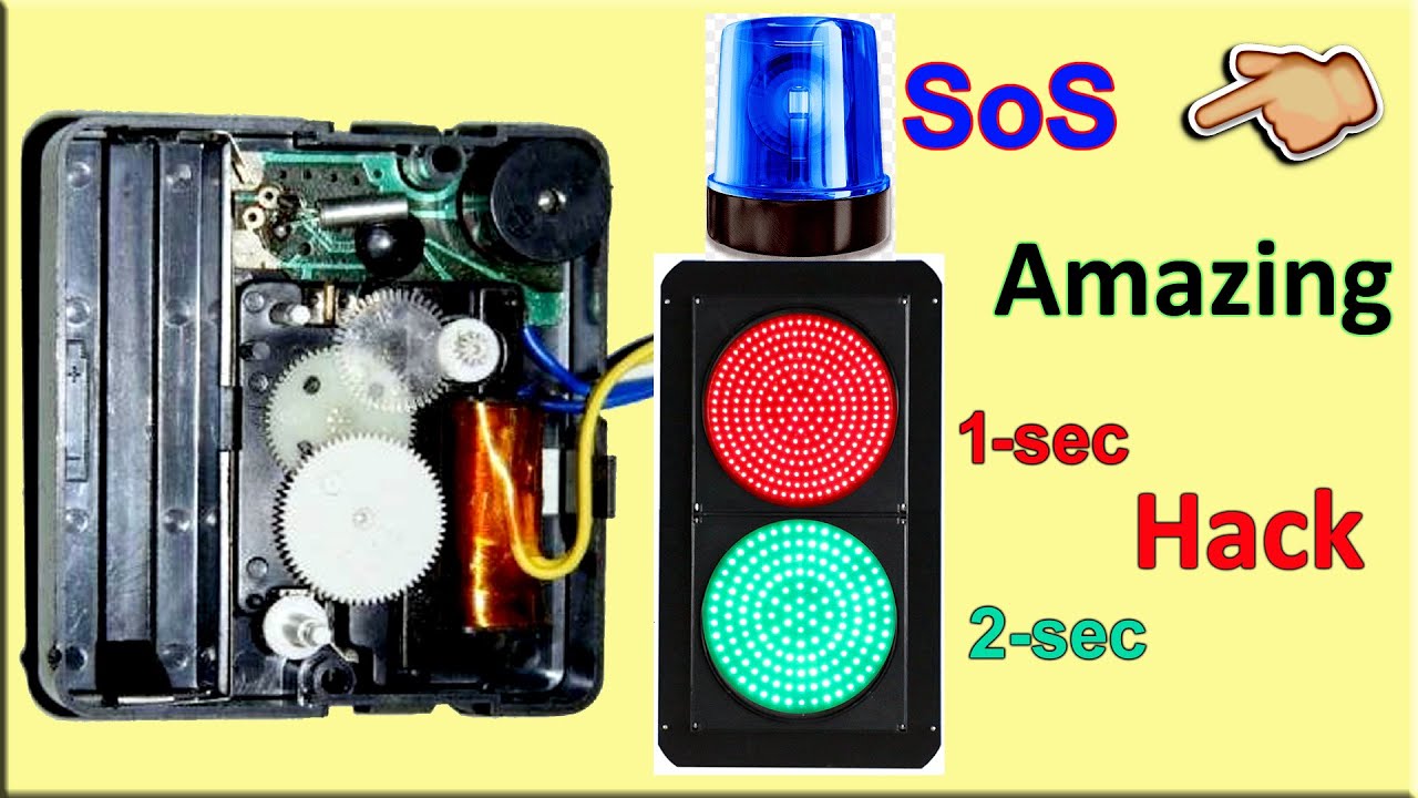 How To Make Dual Clock Timer Circuit Using clock Machine, 1 Sec Led Flasher Circuit, Led Flasher