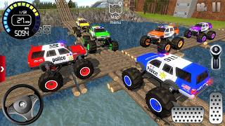 Police Impossible Monster Trucks Offroad Racing Game - Extreme Stunts driving - Android GamePlay #3 screenshot 2