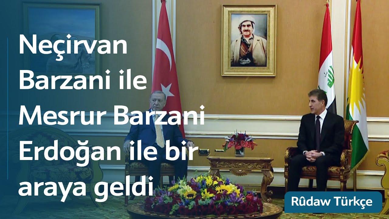 Neçirvan Barzani ile Mesrur Barzani Erdoğan ile bir araya geldi - YouTube