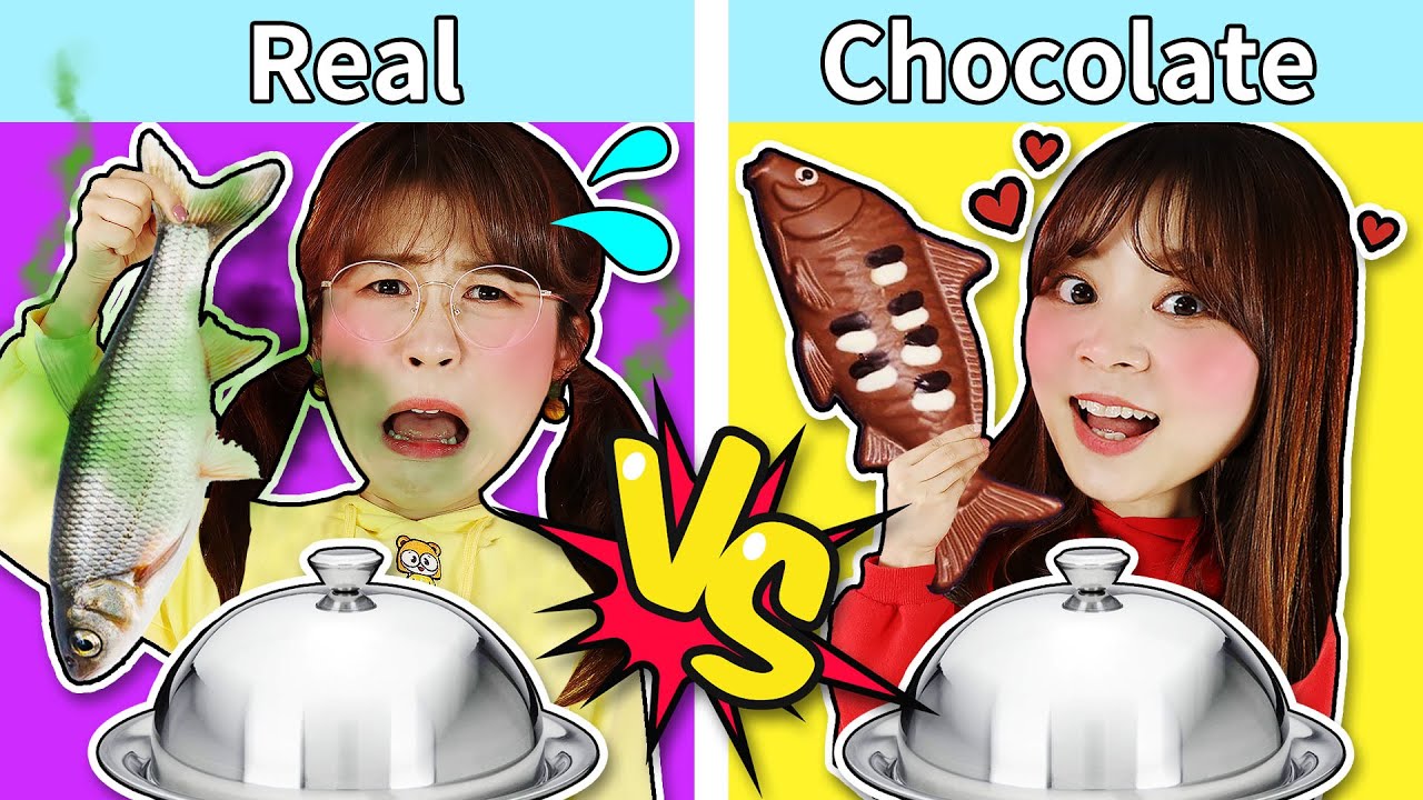 真假食物對決之到底是真的食物呢還是巧克力呢！Real food challenge 小伶玩具 | Xiaoling toy
