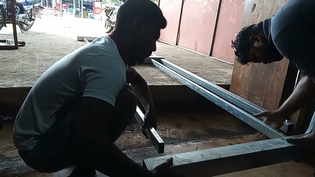 Steel box bar balcony railing