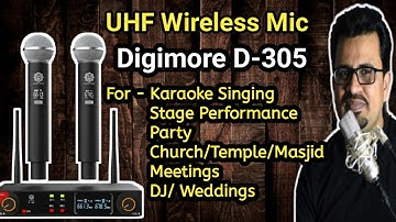 Digimore D305 | Budget Wireless Microphone for Singing | Cordless Mic for Singing | Wireless Mic
