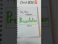 "Try this paper presentation hack🚨" #motivation #fypシ #viral #studyguide #studytips