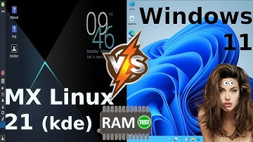 MX Linux 21 KDE vs Windows 11: RAM and Such
