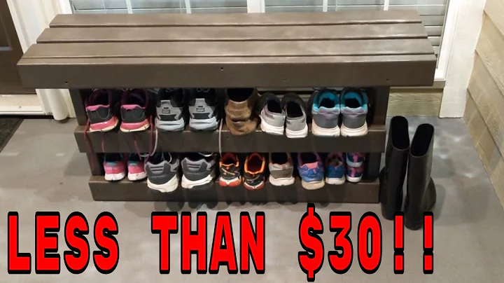 HOW TO MAKE A NICE FRONT PORCH BENCH with Shoe Rack FOR UNDER $30