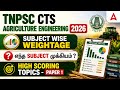 TNPSC CTSE Non Interview Post 2026 | TNPSC CTSE Agriculture Subject Weightage | High Scoring Topics?