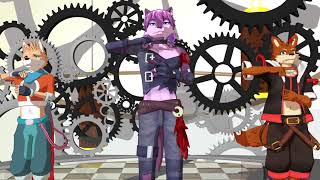 【MMD+歌+UTAU】clock lock worksを狼歌ジンの声で歌ってみたので踊ってもらった【カバー】