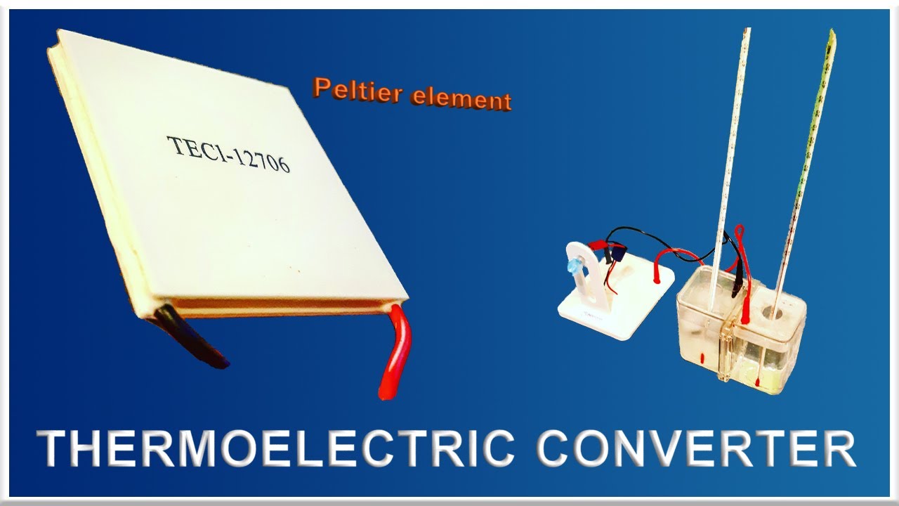 Thermoelectric converter. Peltier element. Alternative energy. YouTube