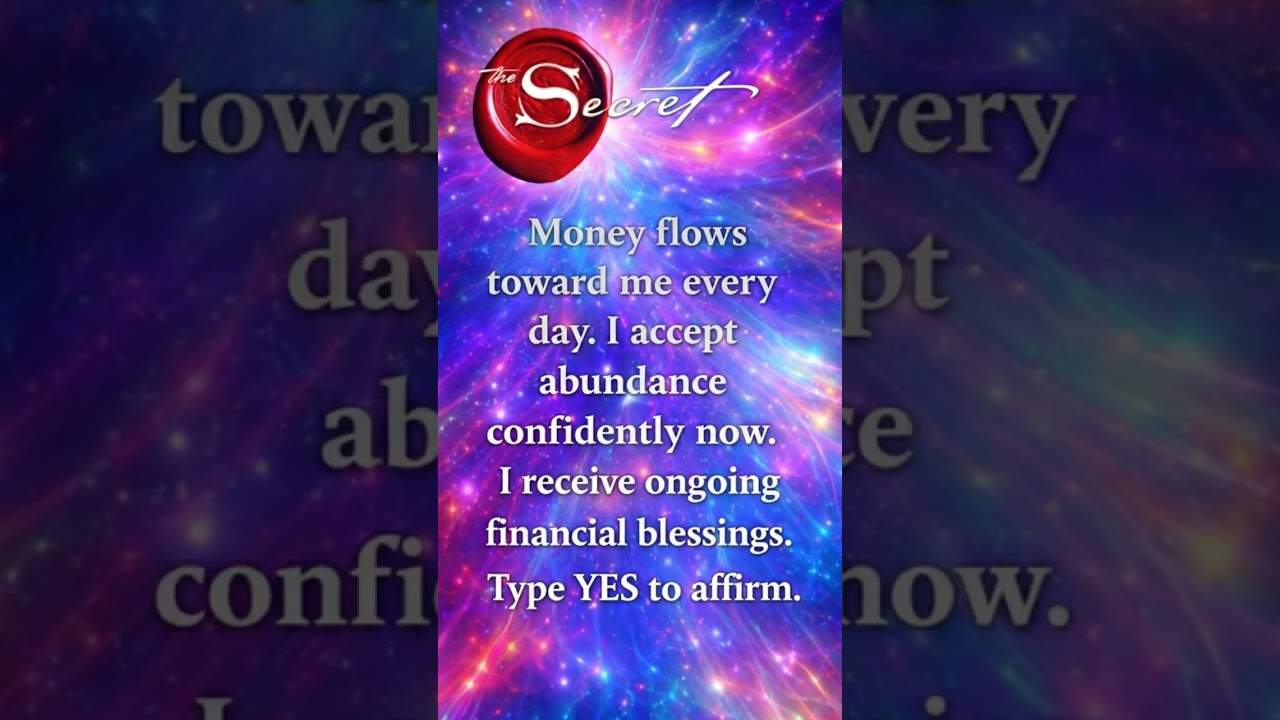 Money flows to me effortlessly ✨I align with abundance and receive financial blessings every day.