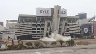 Kyle Field west side implosion