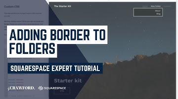 How to Add a Border to a Folder in Squarespace