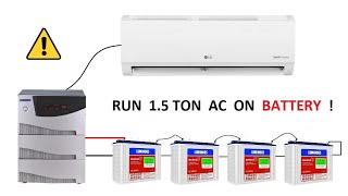 How to Run 220V 1.5 Ton AC on 4 x 12V 150Ah Battery by Mr Electron 24,502 views 10 months ago 4 minutes, 16 seconds