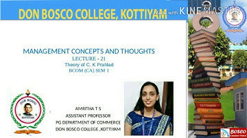 LECTURE -21- MANAGEMENT CONCEPTS AND THOUGHTS BCOM CA S1