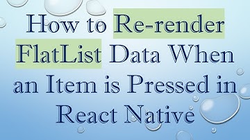 How to Re-render FlatList Data When an Item is Pressed in React Native