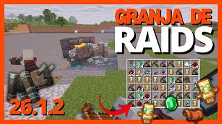 GRANJA RAID FÁCIL en Minecraft 26.1.2 😱 Consigue TÓTEMS y EMERALDAS INFINITAS