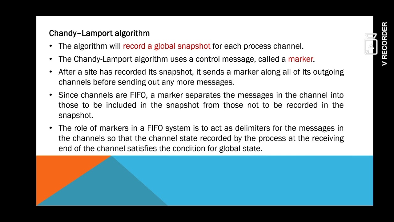 Snapshot Algorithm for FIFO Channel - YouTube