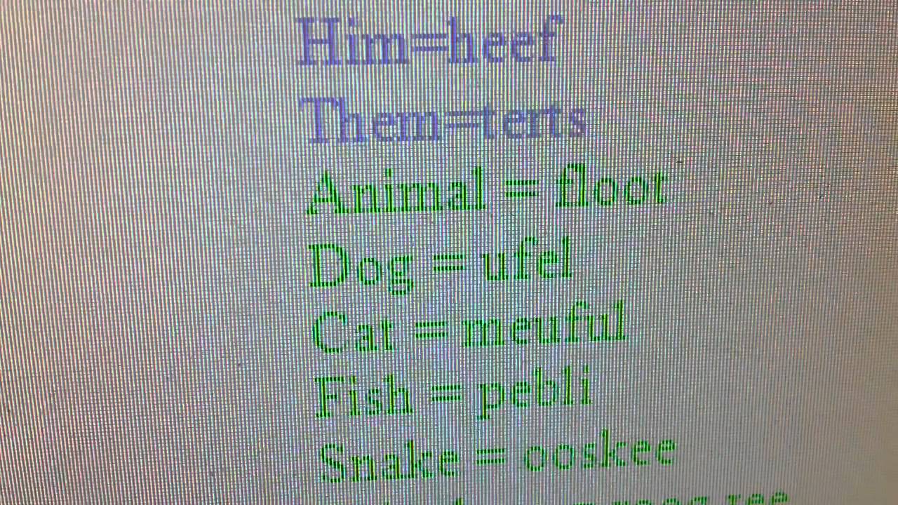 doofer  Language ---NEW LANGUAGE