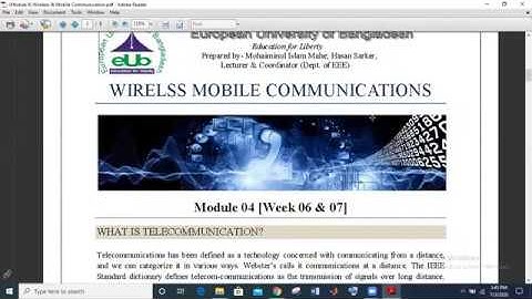 Wireless & Mobile Communication EEE-471 Mid Exam Suggestion Class Date -3/7/2020 By Md.Anwer Hossain