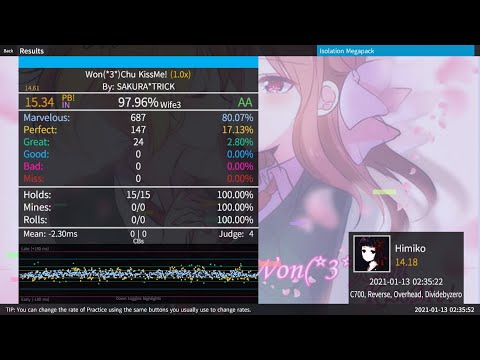 Sakura Trick Won 3 Chu Kissme 97 95 Full Combo Youtube