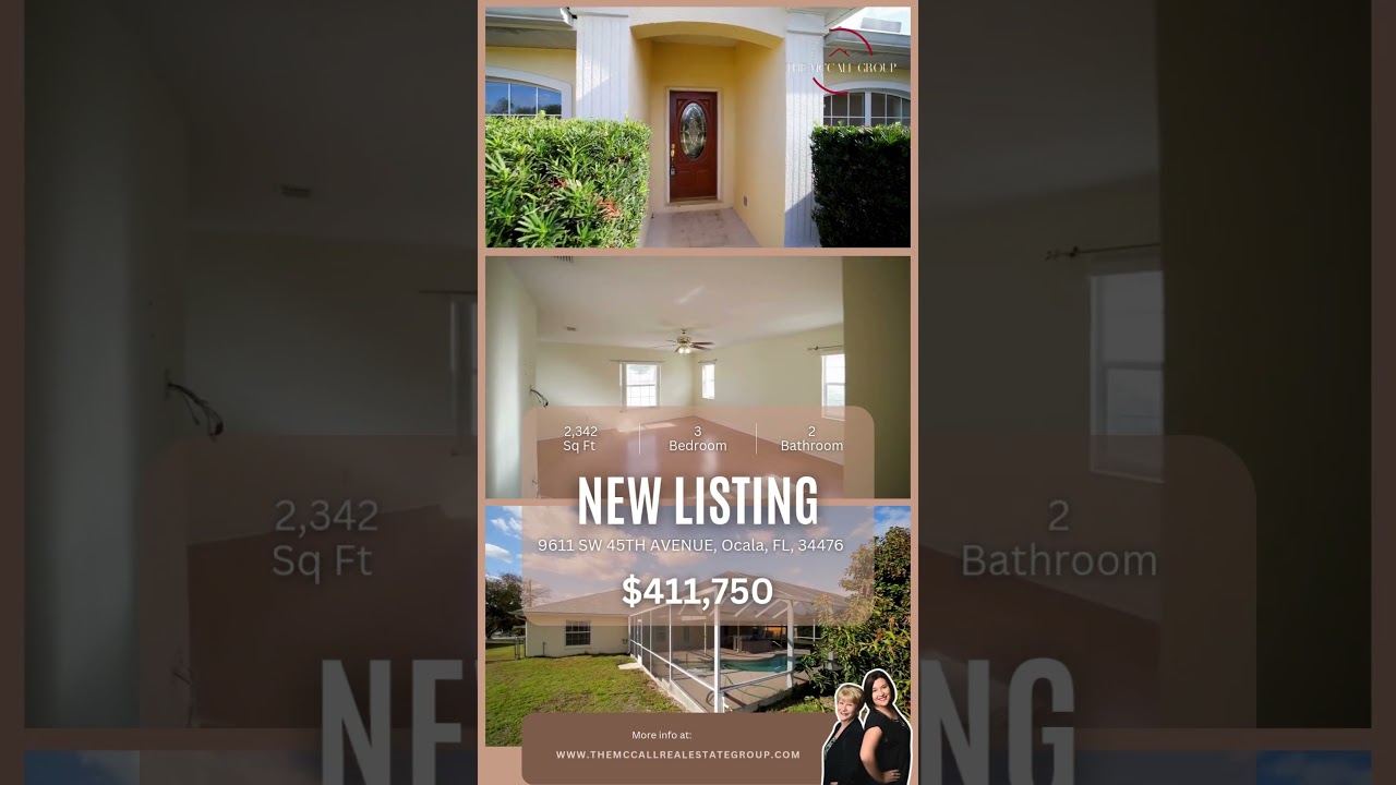 NEW LISTING ALERT! 🚨📍 9611 SW 45TH AVENUE, Ocala, FL, 34476