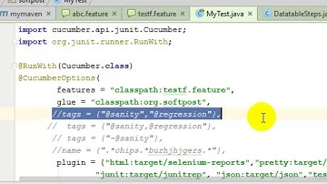 How to tag scenarios and feature files in Cucumber