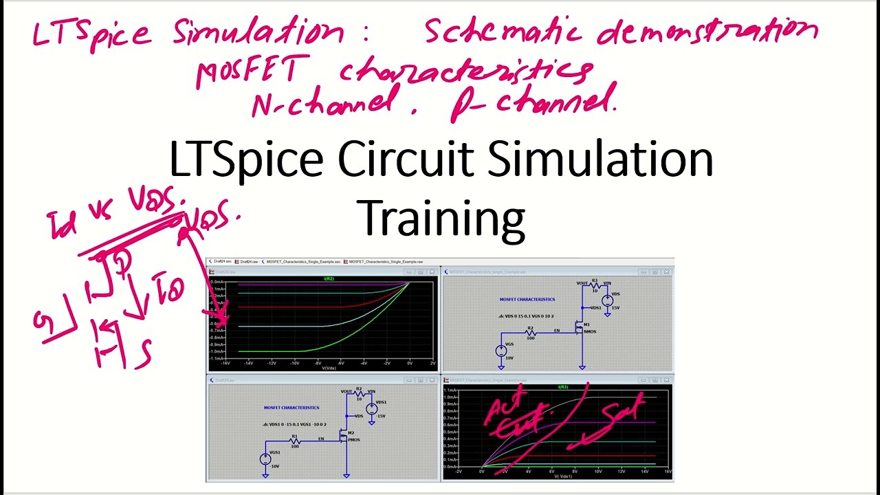 018 MOSFET Characteristics N-Channel and P-Channel simulation in LTSpice