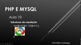 Curso Php e MySql - Aula 10: Estruturas de repetição (for)