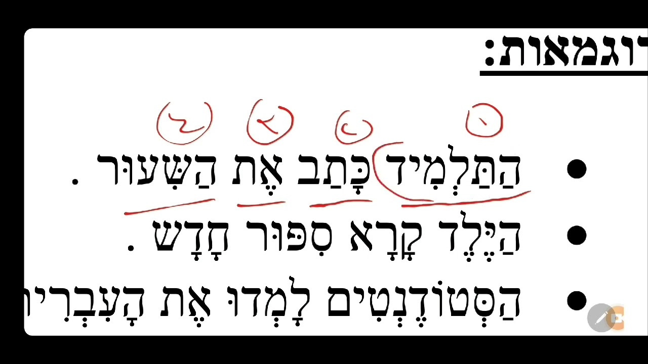 تركيب الجملة العبرية.. شرح كامل لبناء وتركيب الجملة العبرية مع محمد وازن