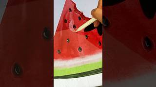 One in a melon🍉✍🏻 #procreate #watercolorbrushes #foodillustration #ipadpro #shortsfeed #watermelon
