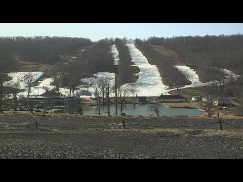 Powder Ridge gets creative to keep ski trails covered - YouTube