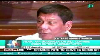[NewsLife] Visaya: AFP modernization will continue under Duterte administration [06|24|16]