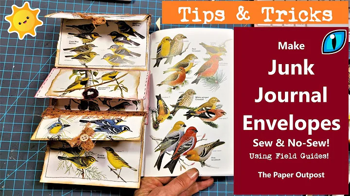 TIPS & TRICKS to Make Pretty Envelopes from Field Guides in Junk Journals! The Paper Outpost ! :)