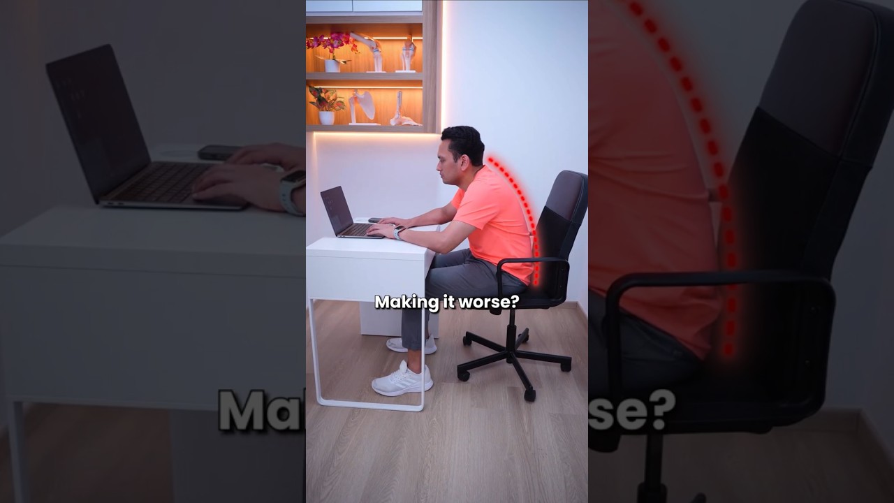 STOP Sitting Like This! Do this instead #sittingposture #posturecorrection #backpainrelief #sciatica