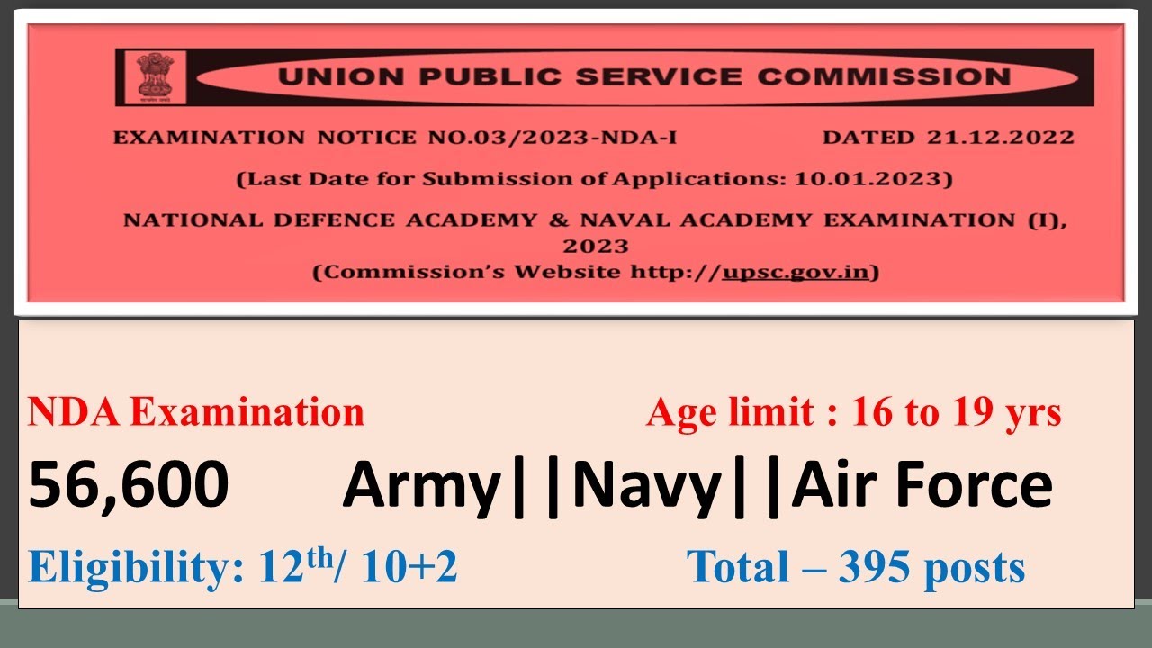 NDA Exam 2022 NDA Army Navy Air Force YouTube