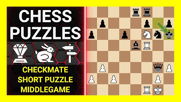 Chess Puzzles to Practice. Themes: Checkmate, Short puzzle, Middlegame. Learn Chess