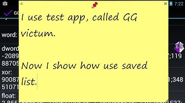 How use saved list for faster edit values - GameGuardian