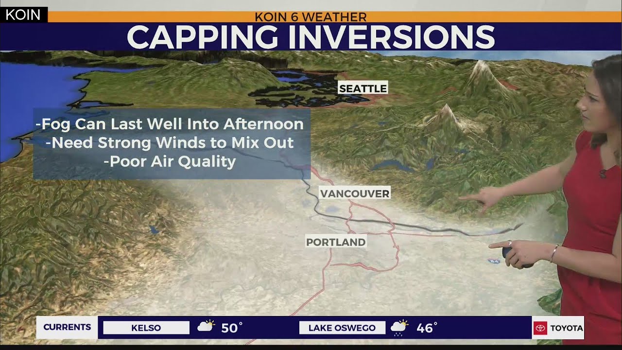 Weather Forecast: Temperature inversion keeping low valley fog the next few days