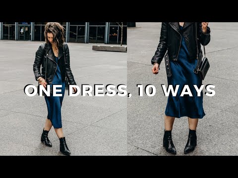 ONE DRESS, 10 WAYS | wardrobe essentials outfit ideas & styling tips