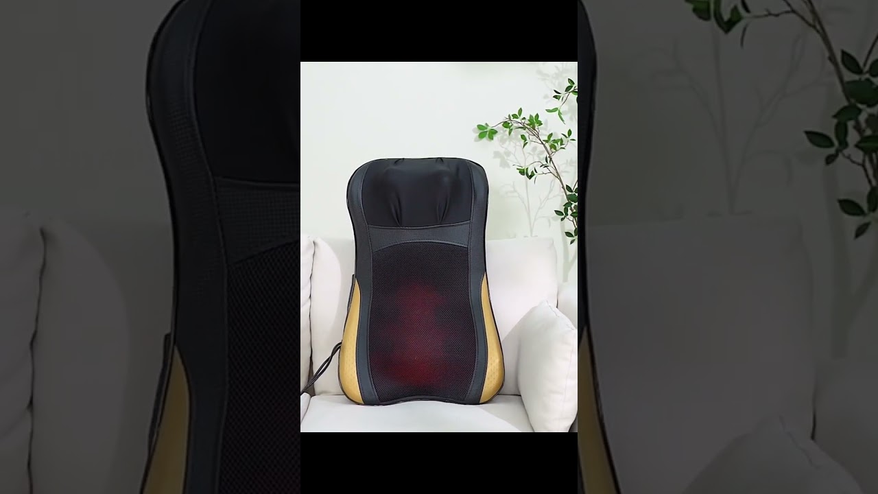 Electric Neck Back Wsit Massage Cushion with hand remote control and kneading heating shiatsu