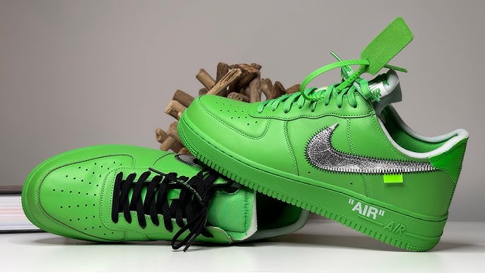 How to style Off White Nike Air Force 1 Green Spark ( On foot +