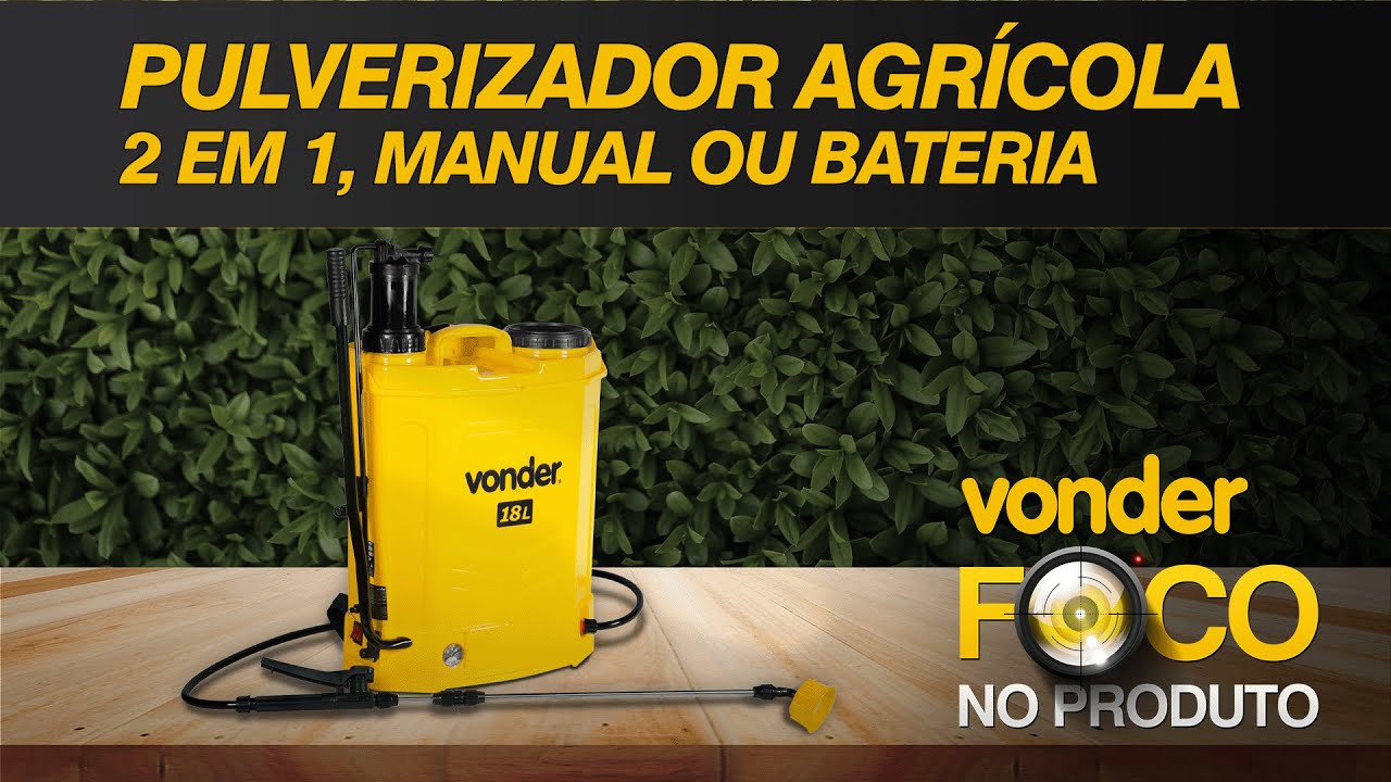 Pulverizador agrícola 2 em 1, manual ou bateria VONDER YouTube
