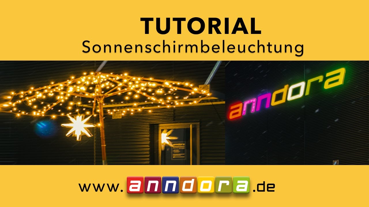 DIY Sonnenschirmbeleuchtung bei anndora