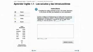 Bienvenido para Aprender Inglés en Spanishdict com!