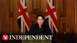Watch in full: Priti Patel leads Covid press conference from Downing Street